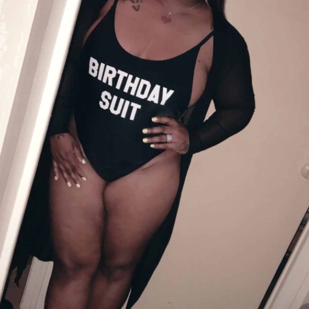 Bathing suit worn just to take pictures in.